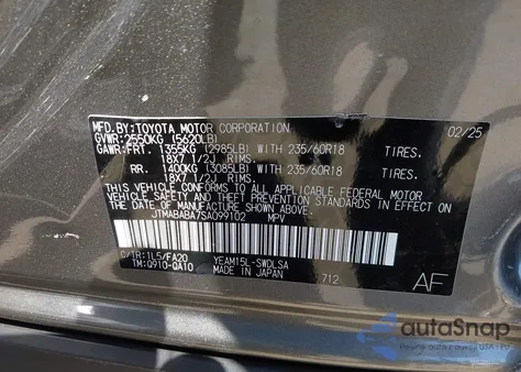 2025 Subaru Solterra Premium из США, поврежденный, VIN JTMABABA7SA099102